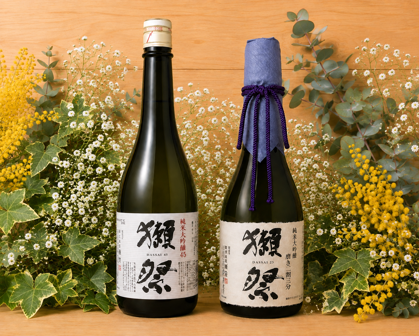 結婚祝い 似顔絵ギフト 贈り物に人気な縁起が良い日本酒セット 獺祭二割三分＆久保田千寿